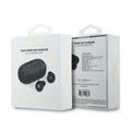 GUESS – Auriculares TWS ENC de Polipiel Negro con Logo 4G Metalizado